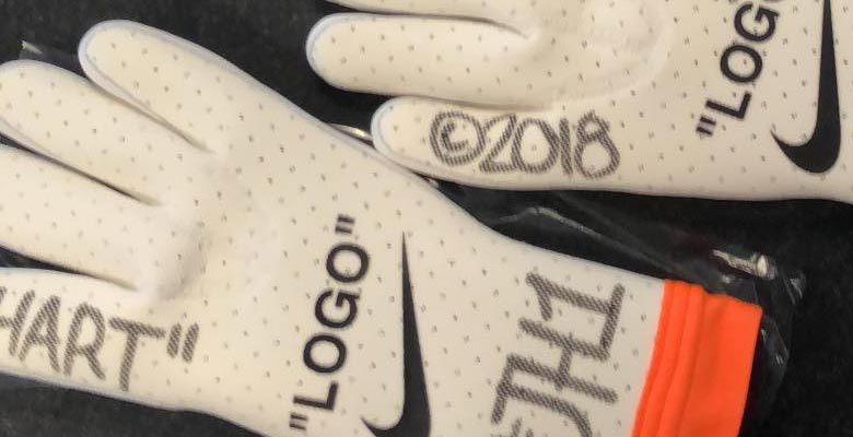 Nike off white goalkeeper gloves hotsell